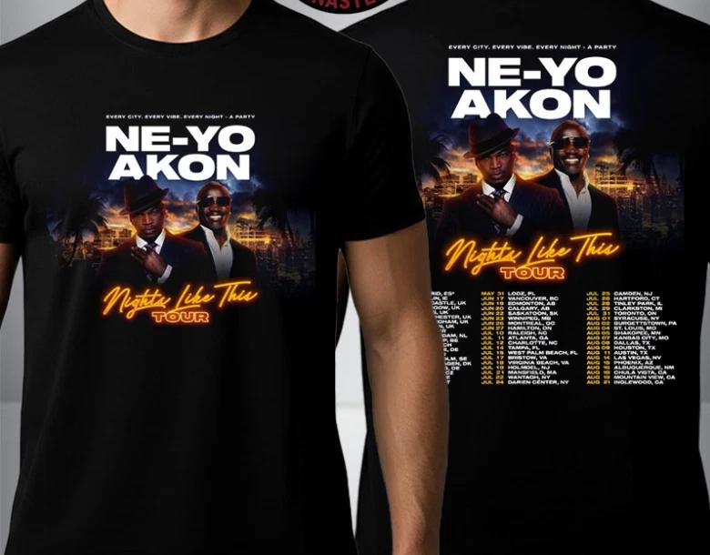 

Ne-Yo And Akon Nights Like This Tour 2026 Schedule Tour Dates Unisex T Shirt 2XL