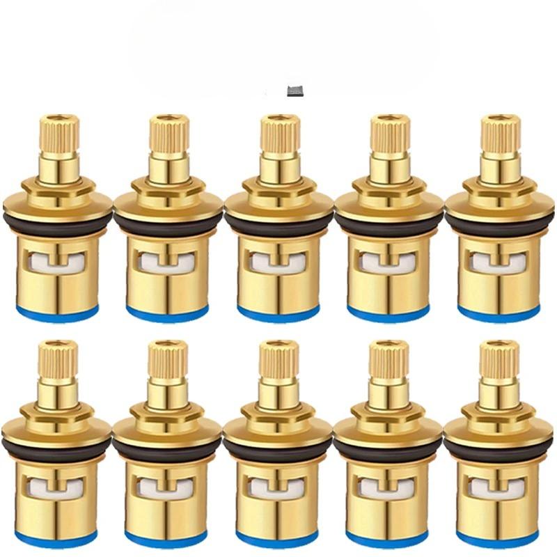 10/1x Faucet Valves Replacement Brass Universal Faucet Valves Household Sink Tap Inner Cartridges Bathroom Kitchen Faucet