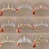 Birthday Crown Headwear Princess High-End Crown Girls Hairpin Headband Children Little Girl Headband Bridal Hair Accessories