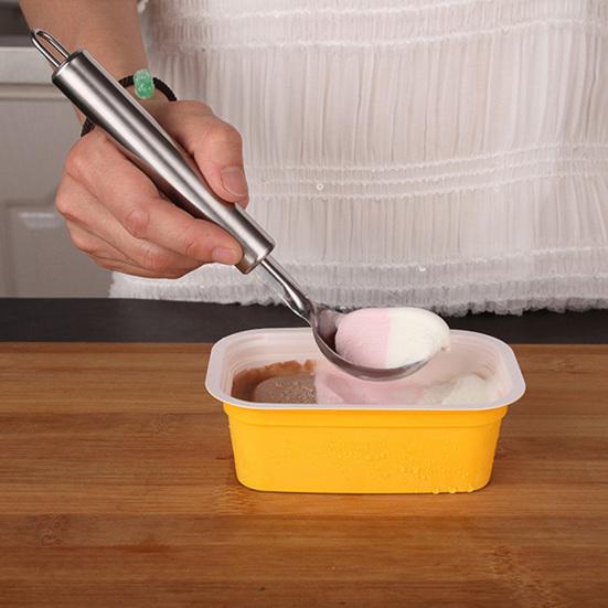 Fruit Knife Wear-resistant Sharp Portable Stainless Steel Ice Cream Spoon Coring Device Skin Peeler for Home Kitchen