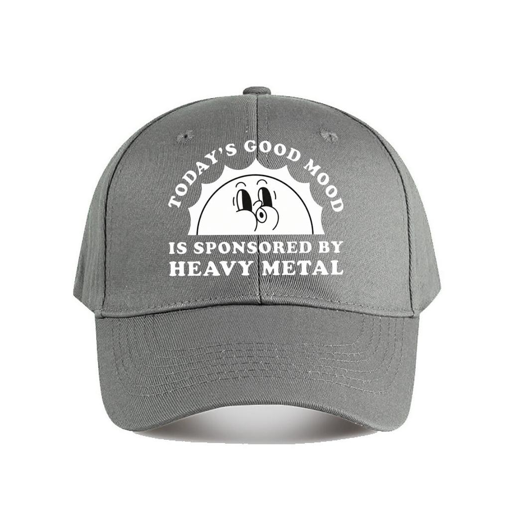 Heavy Metal Good Mood Graphic Baseball Cap Fashion Unisex Sunhat Womens Outdoor Sports