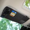 Car Sun Visor Suede Sunglasses Holder Multi-functional Card Holder Storage Pocket Car Interior Glasses Clip Car Accessories