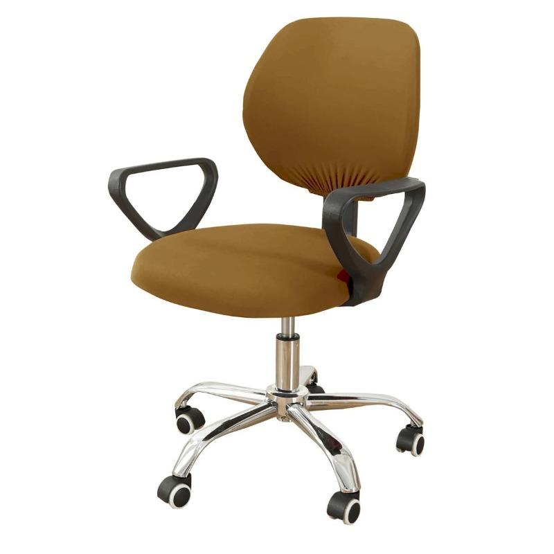 Spandex Stretchable Desk Office Chair Seat Covers Washable Rotating Backrest Coverings Cushion Pets Protectors Universal Computer Chair Slipcover