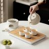 Woding Ceramic Portable Handle Tea Brewing & Warming Set