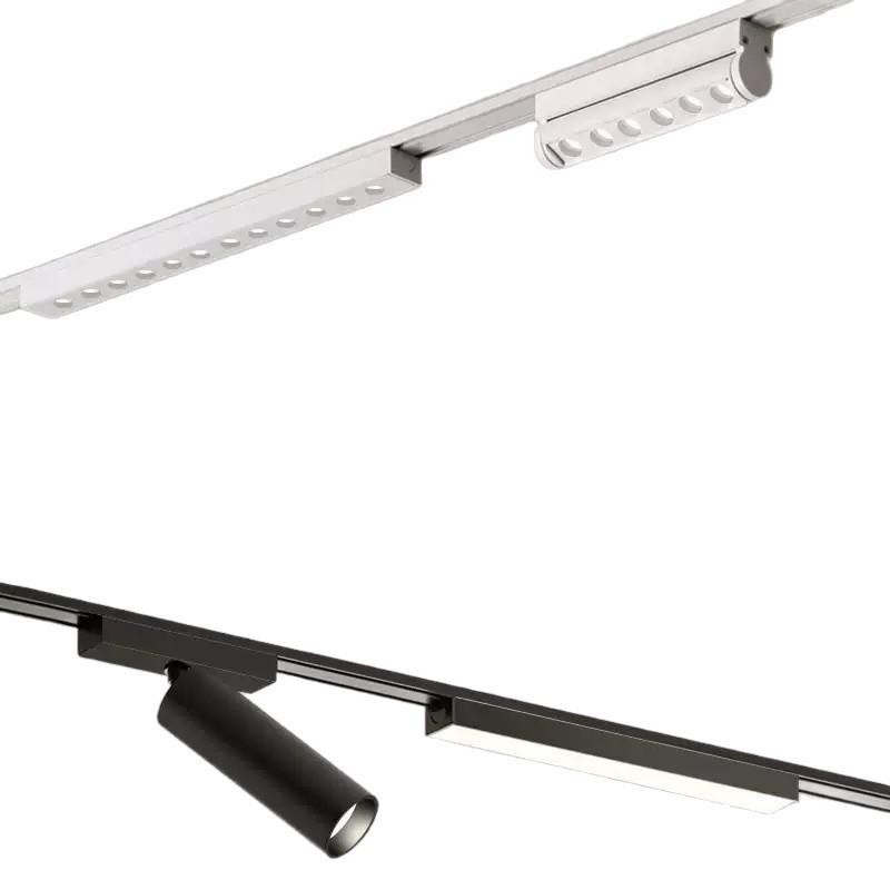 Ultra-Thin Magnetic Surface-Mounted Track Lighting, 5.5mm, No Ceiling Needed, White Smart Spotlights for Home Living Room