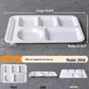 Wuhe Melamine 14-inch White Six-Compartment Fast Food Tray