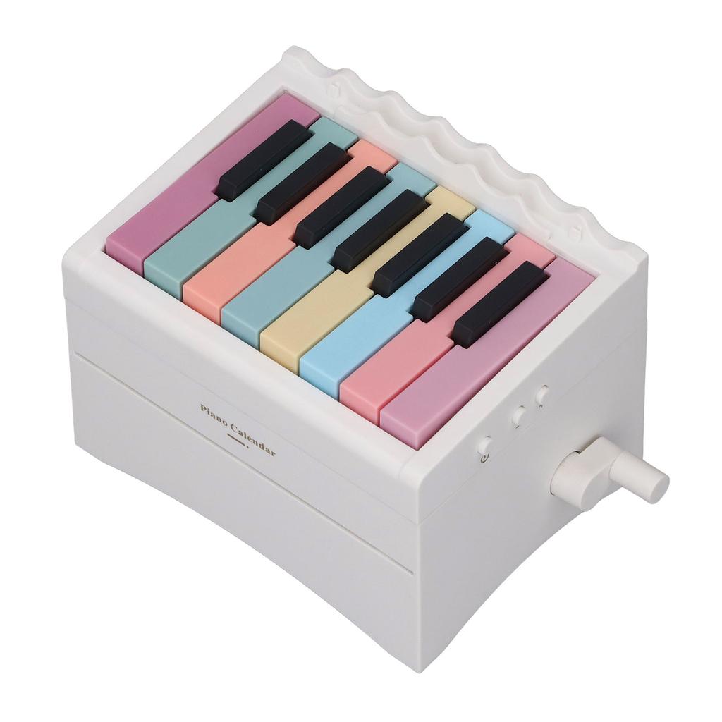 Piano Calendar 2025 Hand Crank Bluetooth 52 Music Pieces Adjustable Volume USB Rechargeable