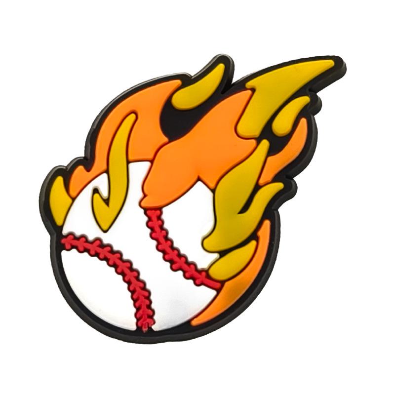 Baseball Series Shoe Charms: Soft PVC Clog Accessories & DIY Shoe Decorations