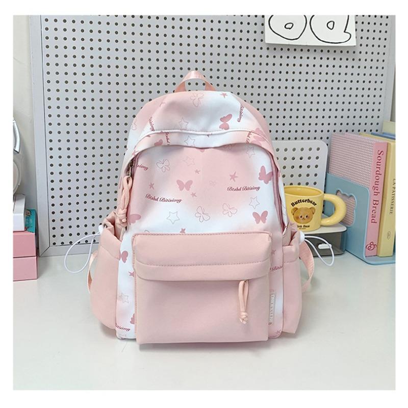 

The new schoolbag is high-value, fresh, sweet, literary and cute butterfly backpack, light travel backpack for junior high school students