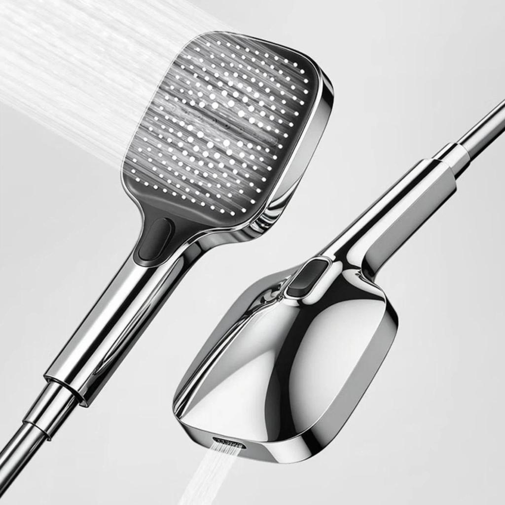 JROR Shower Head with 1.5m Hose Bathroom Shower Handheld Shower Head Bathroom Shower Head