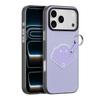 Case for iPhone 17 Pro Max - PC+Leather/PU, Purple, With Ring