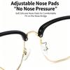 New Metal Half Frame Reading Glasses Anti-Blue Light Square HD Vision for Elderly Business Men Women Fashion Presbyopic Eyewear