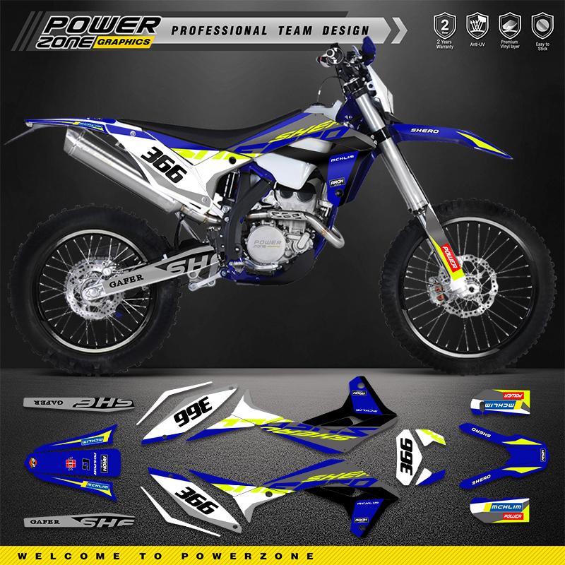 PowerZone For SHERCO SE SEF 250 300 350 450 2017 2018 2019 2020 2021 2022 Custom Team Motorcycle Graphics Decals Stickers Kits