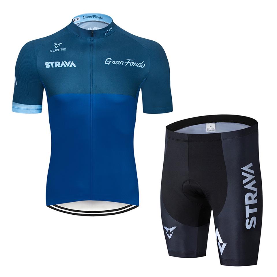 STRAVA Summer Short Sleeve Cycling Suit Off-Road Mountain Motorcycle Breathable Cycling Suit Set 2026
