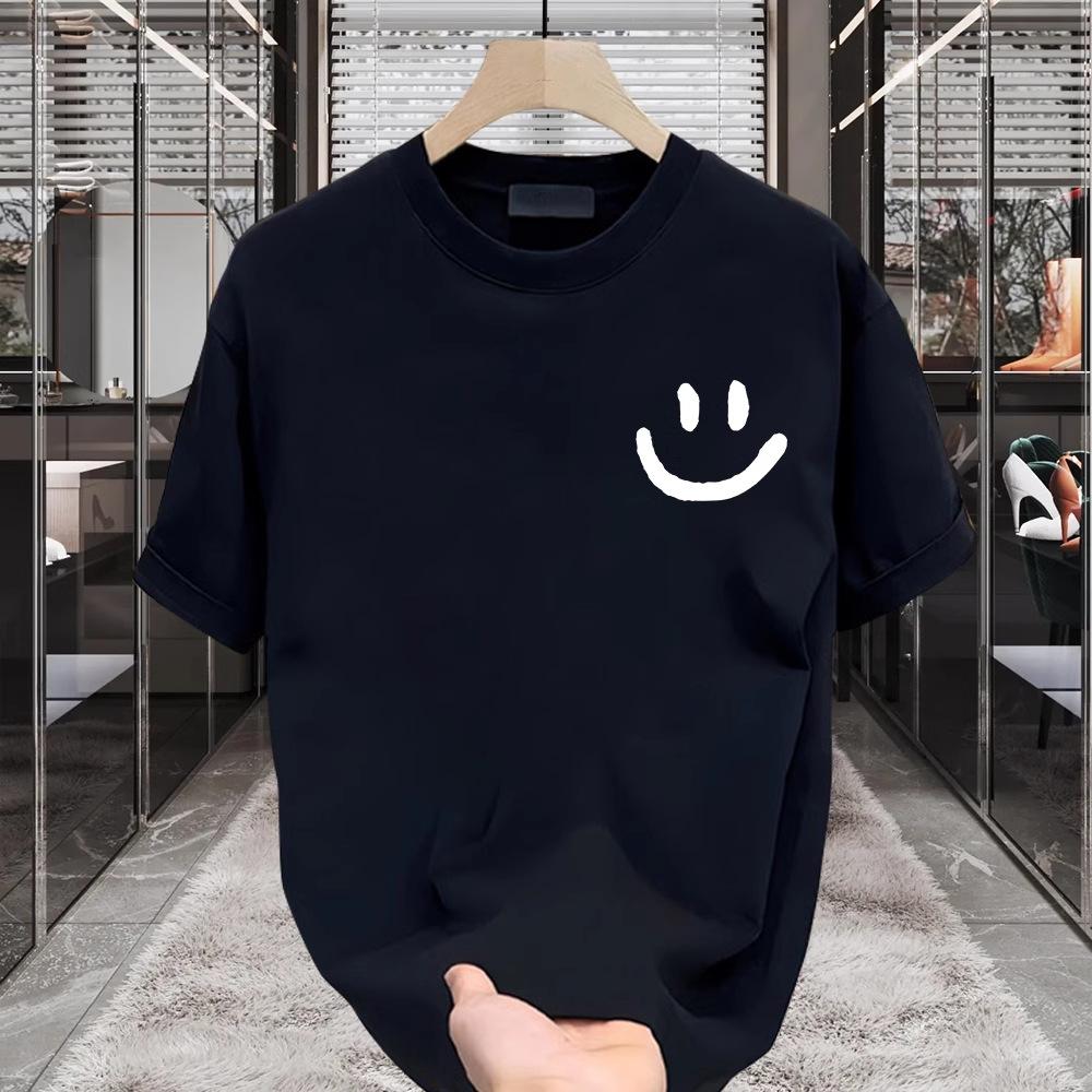 women men cotton t shirt round neck short sleeve print casual t-shirts
