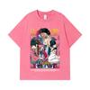 275 GSM Gewaschene T-Shirts 100% Baumwolle Demon Slayer V25 Akaza Aufdruck Unisex Schweres Baumwoll-T-Shirt