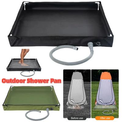 Foldable Shower Base Outdoor Camping Awning Shower Tray Portable Tent Shower Pan for Travel Shower Beach Pet Bath Floor Base