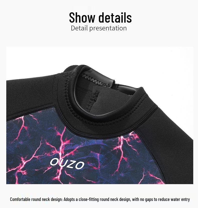 Costum de neopren gros de 3 mm cu mâneci lungi pentru femei, pentru înot de iarnă, surfing și scufundări