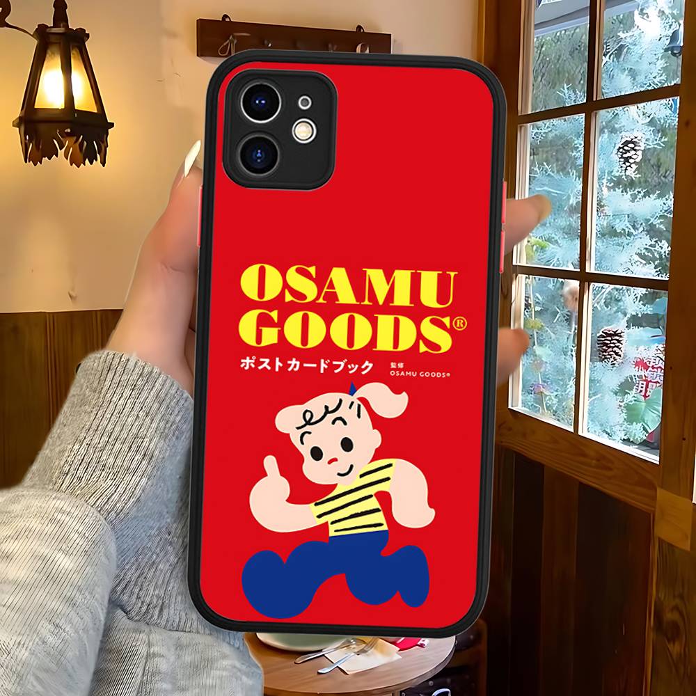 Fashion Osamu Goods Phone Case For IPhone 11 12 13 14 15 16 Pro Plus X XS MAX Matte Bumper Shockproof Cover