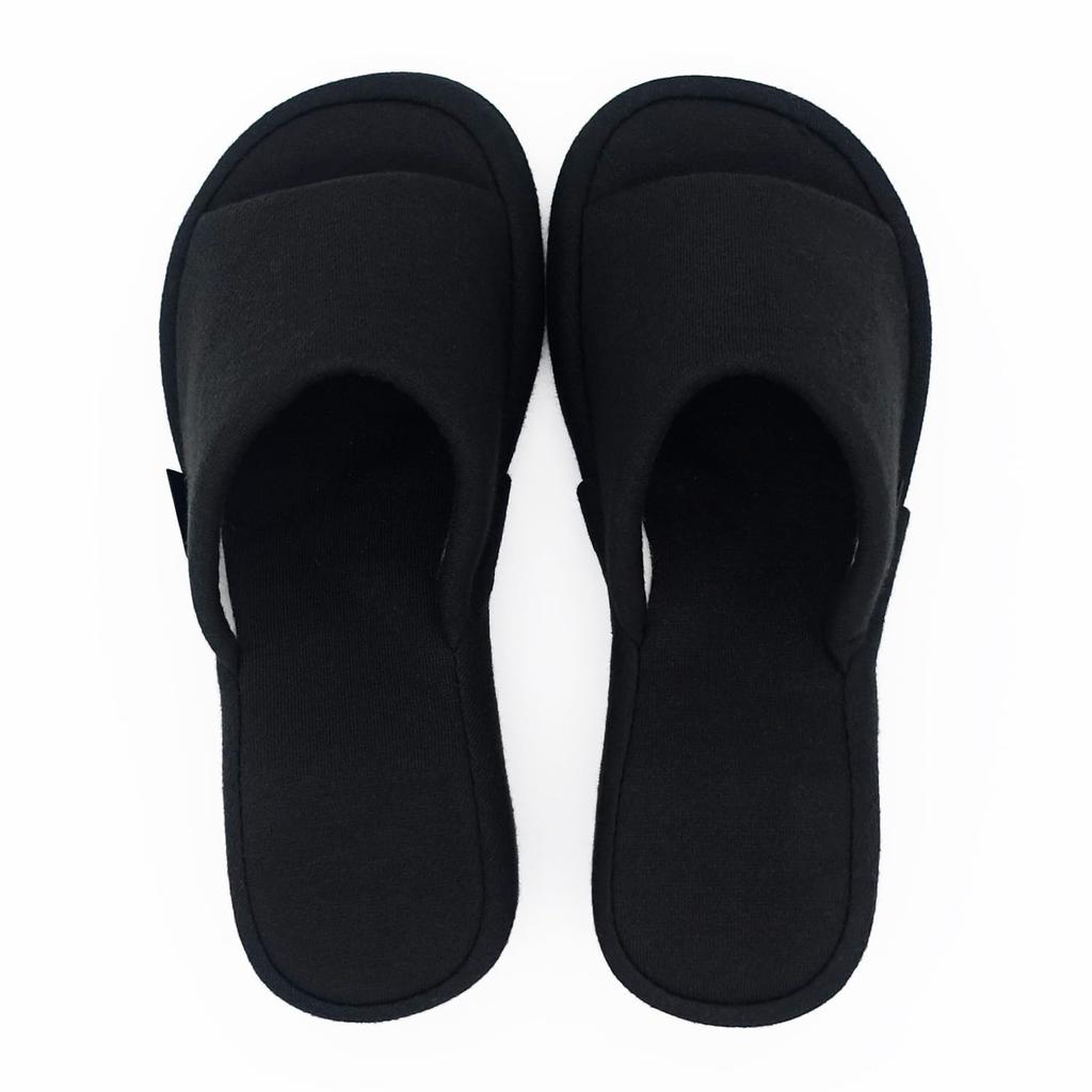 Okamura Slippers with Easy To Wear Heel, Black, NWAA5900BK, 5.5cm Heel, Wide,