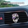 Halloween Car Decorations Rhinestones Skull Air Diffuser Clip, Personalized Punk Decorative Outlet Clip Style Vent Perfume Automotive Interior