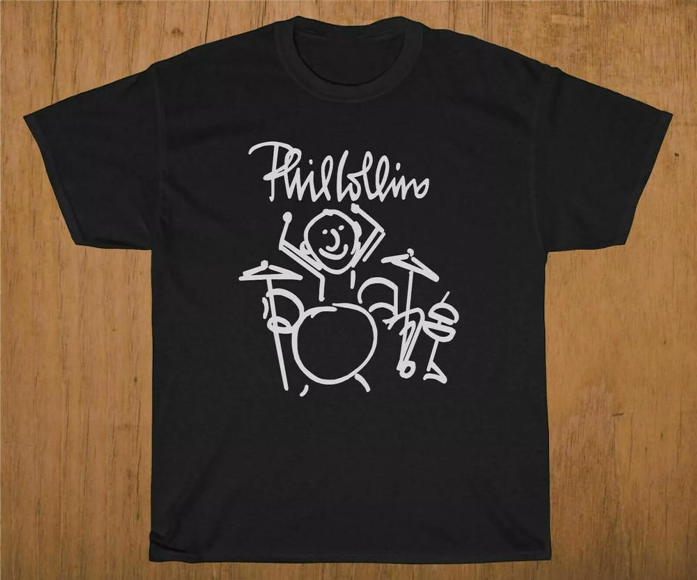 Футболка Phil Collins Pop Rock Band Genesis Полный размер S-5XL Унисекс Футболка XL