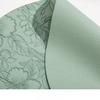 2PCS  Light Luxury Floral Leather Placemat Elliptical Waterproof Oil Resistant Western Style Table Mat for Hotel Restaurant Home