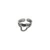 Foxanry Copper Color Multilayer Chain Rings For Women Couples Vintage Simple Creative Elegant Fashion Daily Party Jewelry Gifts