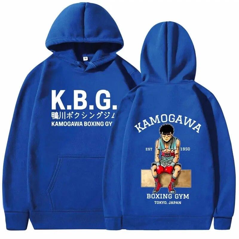 Best Seller Unisexga Makunouchi Takamura KGB Graphic Hoodies Unisex Streetwear Anime Kamogawa Boxing Gym Double Sided Print Hoodie Unisex
