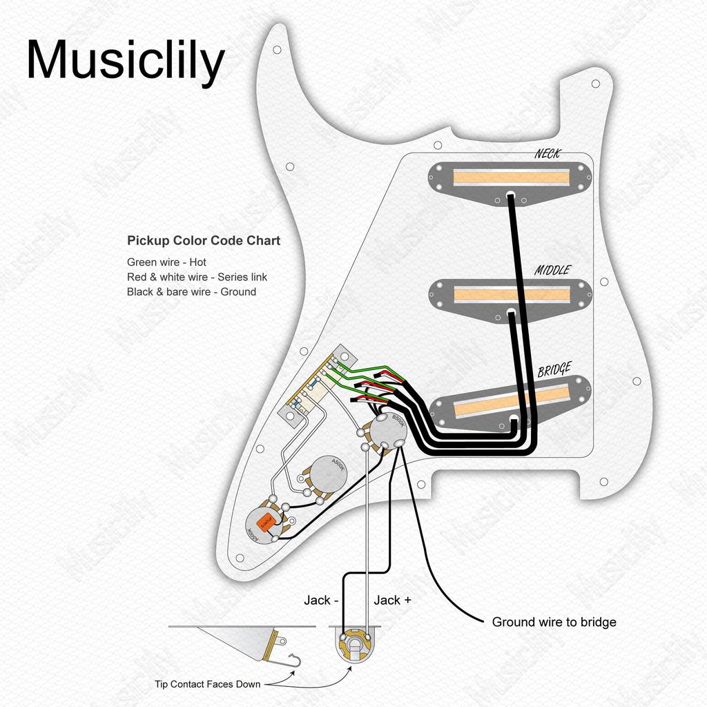 Musiclily SSS Strat Pickguard for Ceramic Humbucker Strat Electric Cream Pro-SE ST-DPHC Pre-wired Single-Size Guitar, 3-Piece