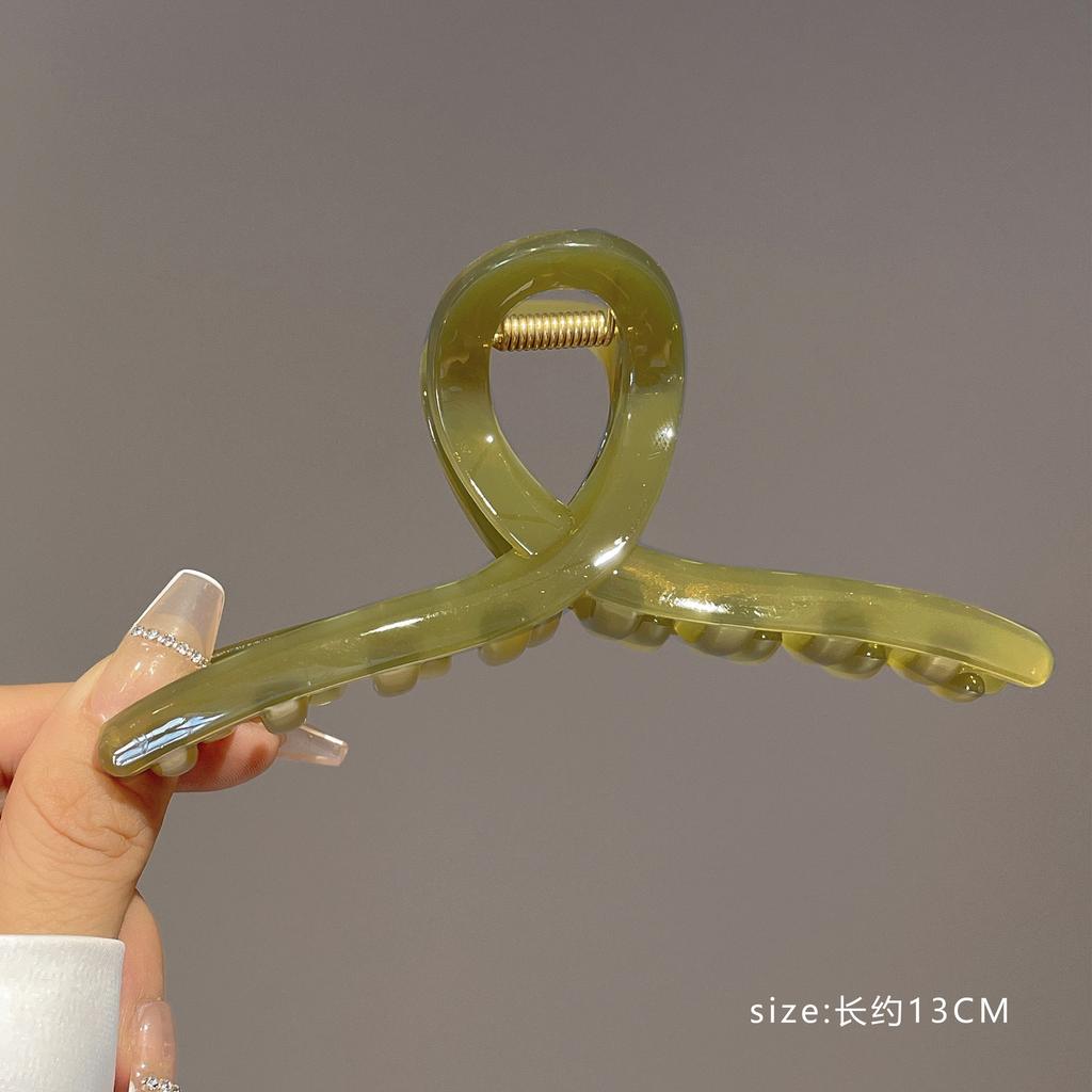 7Designs Giant Flower Cross Acrylic Hair Claw Clips for Women Accessories Jewelry Korean Jelly Large Resin Crab Clamp Headwear