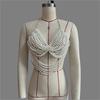 Pearls Body Chain Multilayer Chest Chains Festival Raves Body Chain Harness Body Accessories Jewelry for Women Girls