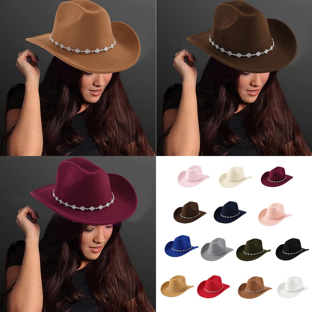 Unisex Western Denims Hat Wide Border Hat Polyester Outdoor Fashion Hat Fashion Accessory for Men and Women