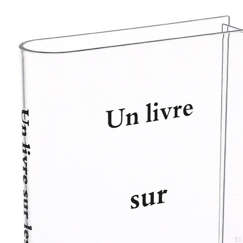 Book Shaped Flower Vase Clear Nordic Decorative Art for Office Dining Room Kitchen Bookshelf