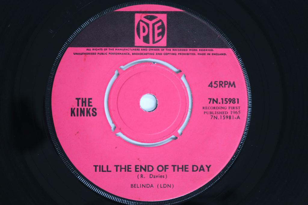 7inch Record KINKS - Till The End Of The Day / Where Hav 7N15981 PYE RECORDS 1965 UK Rock Used