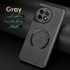For OnePlus ACE 2 2 Pro Fine-hole PU cow pattern leather external magnetic ring soft edge anti-drop anti-fingerprint phone case