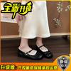 Bow Thick Heel Lace Mary Jane Women's Shoes Summer Fashion French Ballet Shoes Leather Shoes Small Single Shoes Women's Shoes