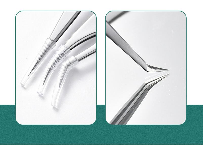 Stainless Steel Precision Eyelash Extension Tweezers - Phoenix & Princess Styles for Technicians