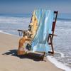 Tropical Beach Scenery Cats Tapestry Towel Flat Print Soft Quick Dry Picnic Mat for Women Kids Outdoor Vacation