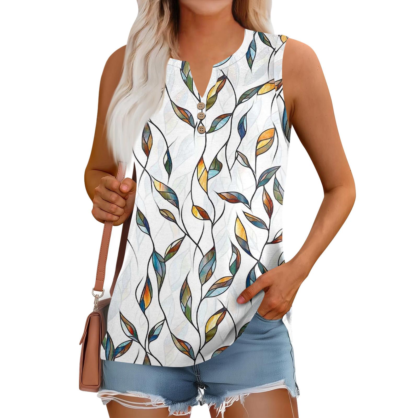 

Женский летний жилет, свободный, однотонный, с пуговицами, V-образным вырезом, повседневная рубашка без рукавов XL белый