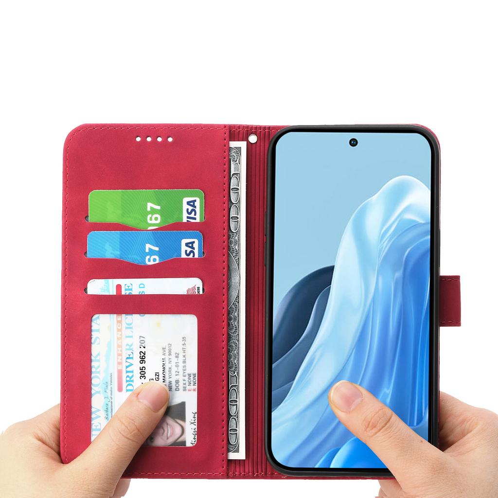 Dla iPhone 17 Etui ze skóry PU Wzór kwiatowy Portfel Podstawka Pokrowiec na telefon ze smyczą
