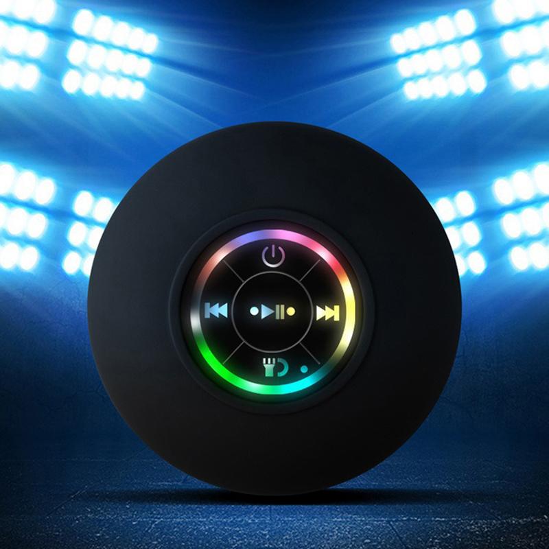 2025 Bathroom Waterproof Wireless Led Bluetooth Speaker Large Suction Cup Mini Portable Speaker Outdoor Sports Stereo Speaker