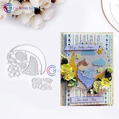 Moon Baby Scrapbooking DIY Corte Faca Molde Aço Carbono Faca Molde Quebra-cabeça Embossing