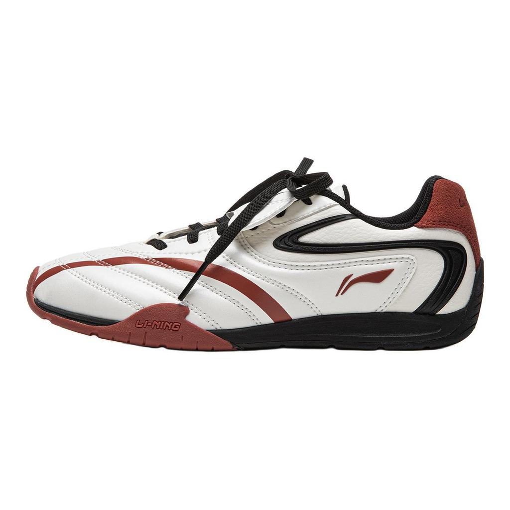Li Ning Film Pulse Slip Resistant, Abrasion Resistant, Lightweight Low top Casual Shoes Women's Champagne White AGLV136-7