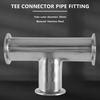 BHBL 1.5Inch 38Mm Sanitary Tri Clamp 3 Way Tee 304 Stainless Steel Sanitary Ferrule Tee Connector Pipe Fitting