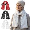 Daily Winter Commuting Scarf Christmas Theme for Women, Glitter Sparkly Foil Reindeer Holiday Elk Snowflake Wrap Print Scarves, Lightweight Soft Shawl