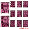 10pcs /Lots Letter Slogan Embroidered Patch Black Iron On Patches For Clothing Thermoadhesive Patches Jackets Hats Backpack Diy 
