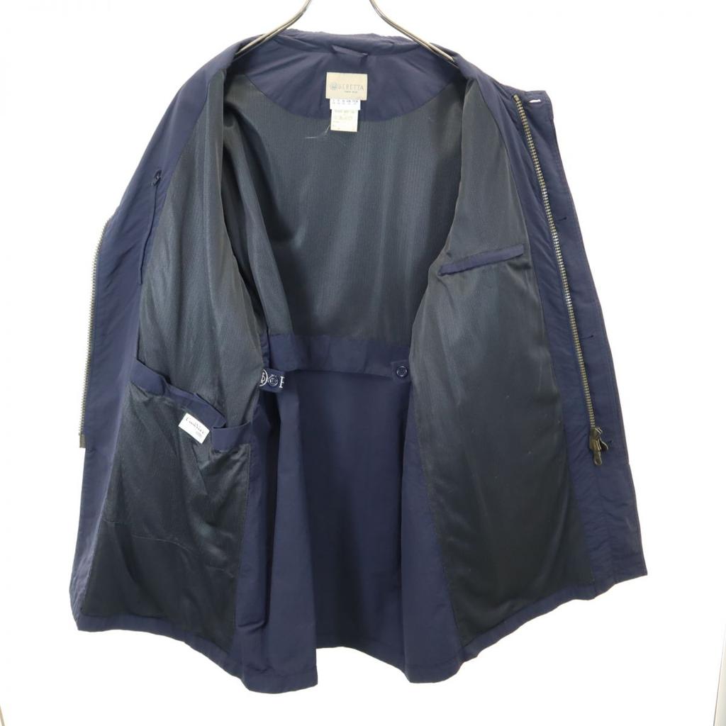 Beretta Sanyo Shokai Made In Italy Stainless Collar Coat LL Navy Men's Used