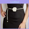 Pearl Simulated Elegant And Rose Decoration Women Casual Waist Chain For Daily