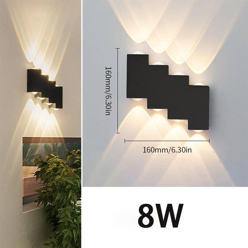 Aluminum LED Wall Lamp Outdoor Waterproof IP66 Yard Wall Light 4W 6W 8W 12W Garden Lights Bedroom Living Room Stairs Lighting